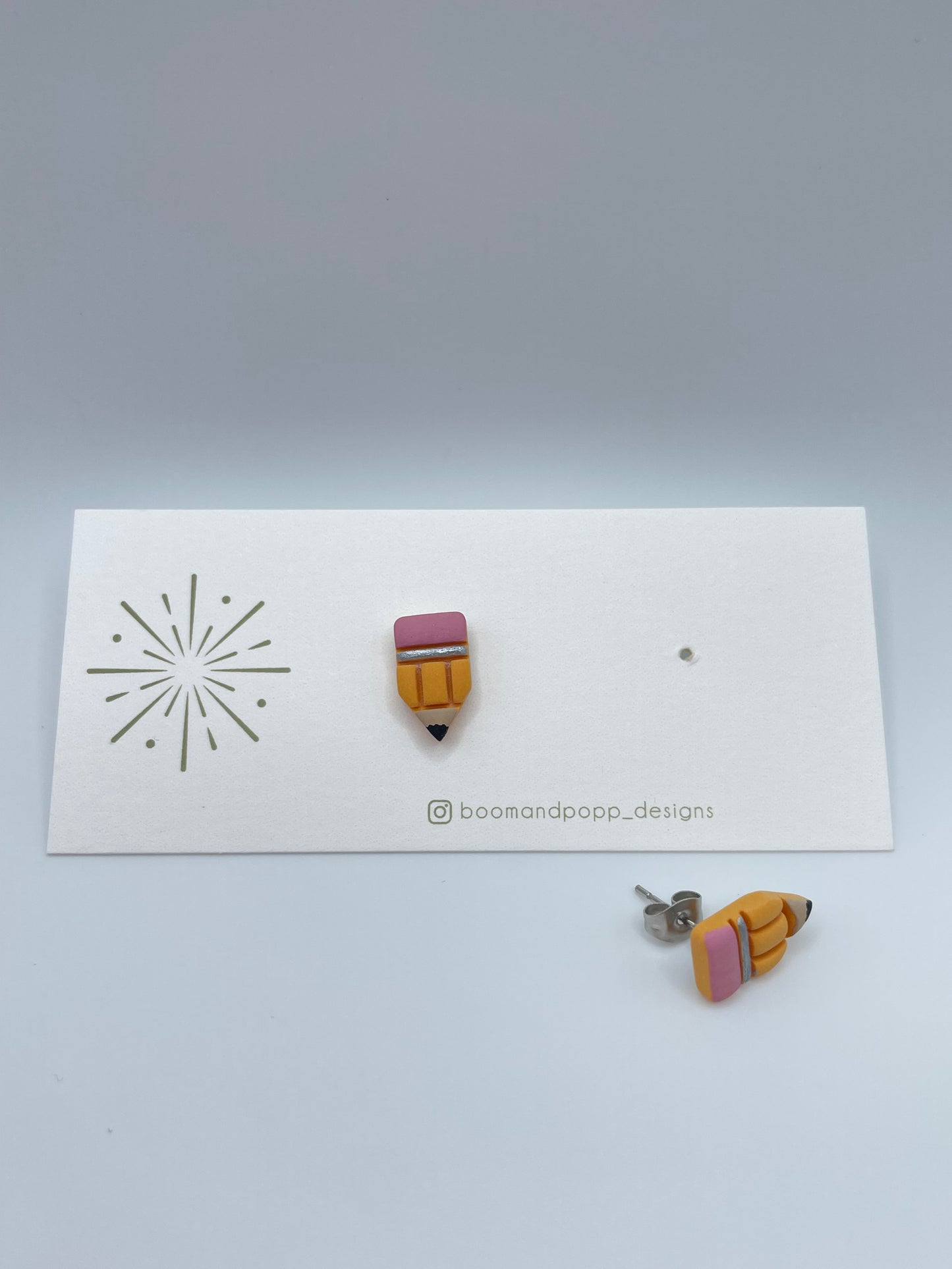 Pencil Studs, Back 2 School Collection