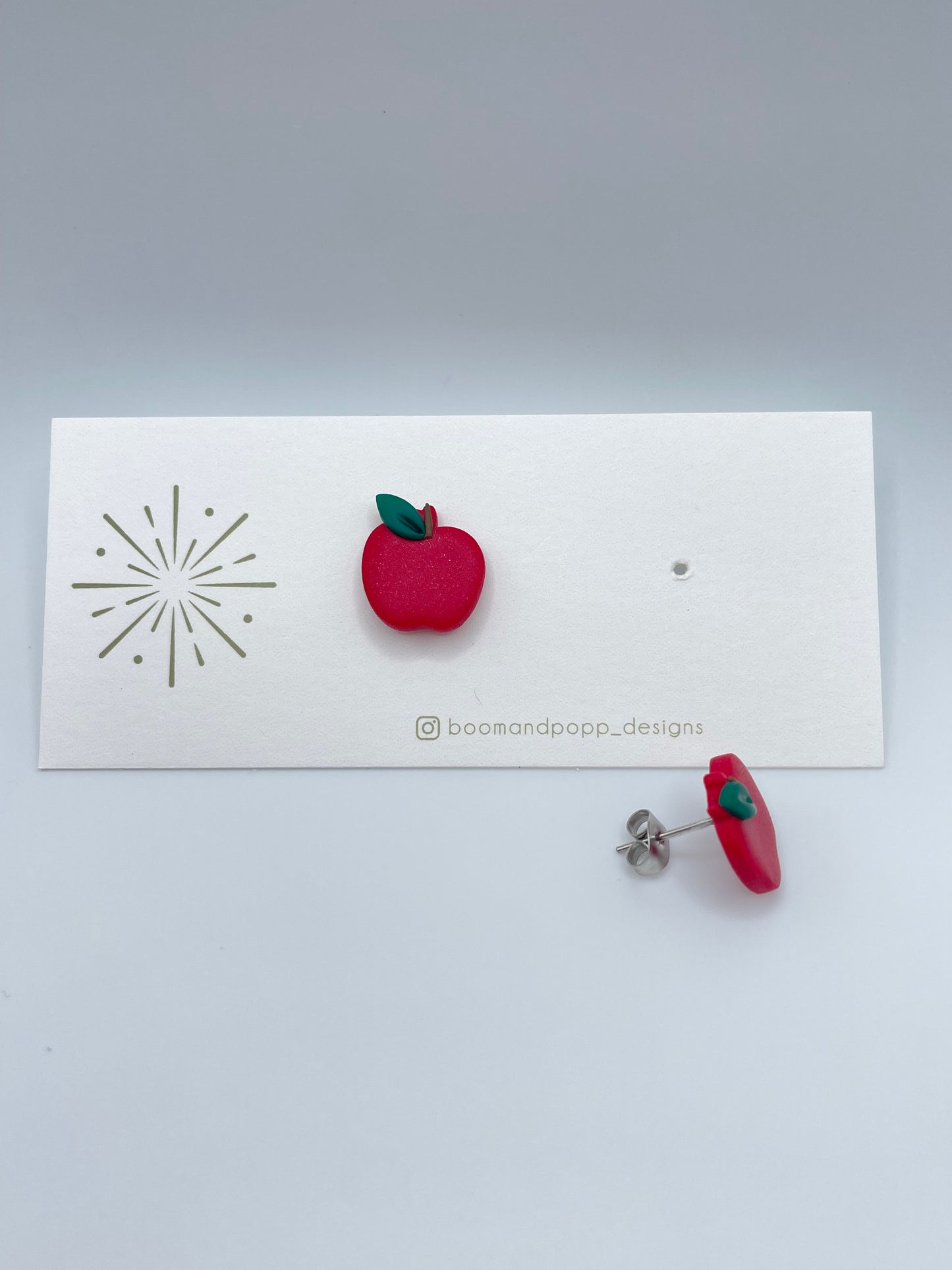 Apple Studs, Back 2 School Collection